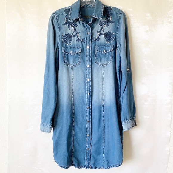 f and f denim dress